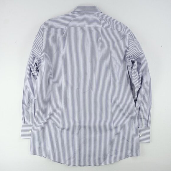 Hugo Boss Sharp Fit Dress Shirt Mens 16 32/33 Striped Purple Long Sleeve Button - Picture 2 of 5